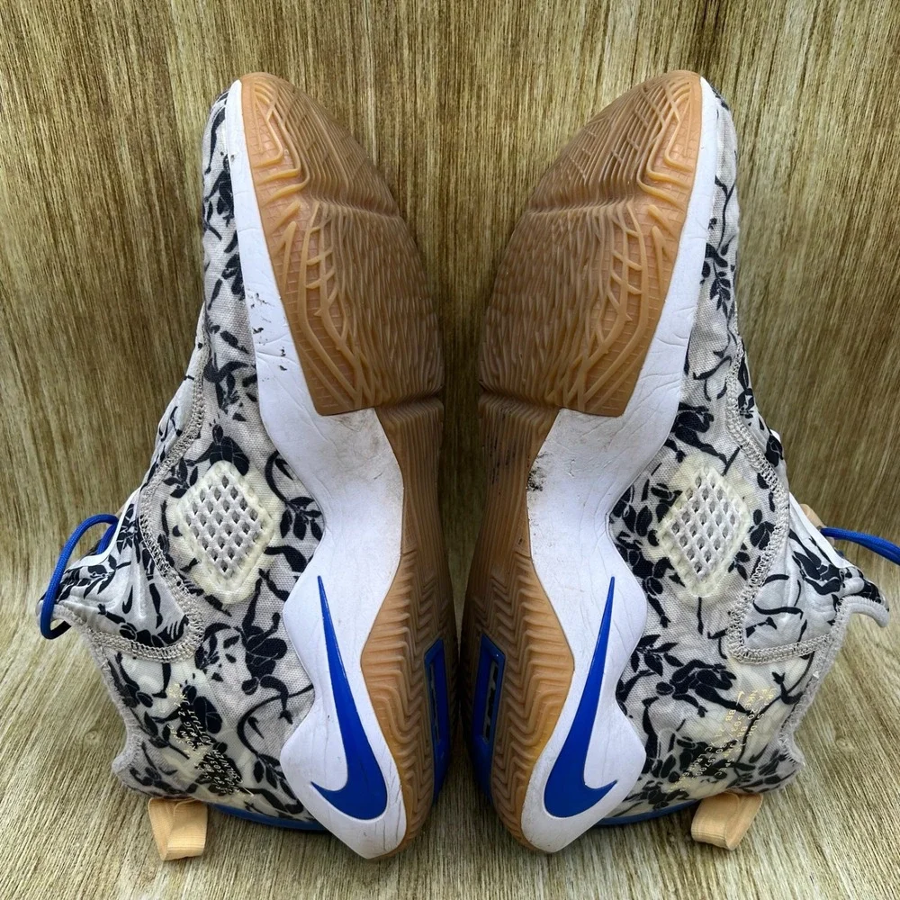 Nike LeBron Soldier 14 Sisterhood Men's 12 White Blue Floral Sneakers CK6024-004